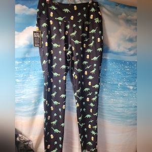 TIPSY ELVES NWOT Ladies Beer & Dinosaurs Shamrocks St Patrick's Day Leggings S L